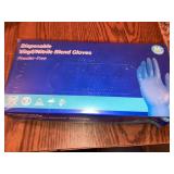 Safeguard Nitrile Exam Disposable Gloves, Powder Free and Latex Free, Multi Use Gloves, Food Service Use, 100 Count, Size Large, Blue