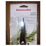 KitchenAid Utility Shears: Stainless Steel Kitchen Scissors, Dishwasher-Safe, Black Handle, 4.5" Blade, Lifetime Warranty