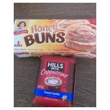 Honey Buns 6 ct, Hills Bros Cappuccino French Vanilla Mix 16 oz