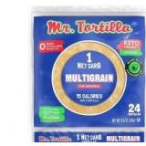 Mr. Tortilla Low Carb Keto Soft Taco Shells, Vegan Healthy Snacks & Bread Alternative, 1 Net Carb 15 Calories Delicious Small Batch Kosher Wraps - (Multigrain, 24 Count) (5 Pkgs) (Retail $39.95)