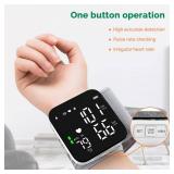 Greetmed Wrist Blood Pressure Monitor Automatic Talking Wrist Blood Pressure Cuff Digital Full Screen LED Display Bp Machine Adjustable Bp Cuff Voice Broadcast Health Care for Home Use