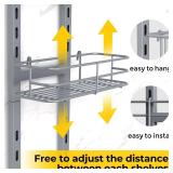 ODesign Over Door Shower Caddy Shelf with 4 Hooks Rustproof Bathroom Kitchen Storage Basket with Suctions for Large Shampoo Conditioner - 3 Tiers