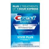 Crest 3D White Whitestrips Vivid Plus Teeth Whitening Kit 24 Individual Strips (10 Vivid Plus Treatments + 2 1hr Express Treatments) Basic