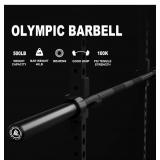 LIONSCOOL 7ft Olympic Bar for Weightlifting and Power Lifting, 2 Inch Barbell Bar for Squats, Deadlifts, Presses, Rows and Curls, 500LBS Weight Capacity *Retail $125