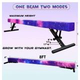 PreGymnastic 8FT Balance Beam, Gymnastics Beam for Kids Ages 3-12, Home Gym Equipment for Girls, Adult Adjustable Balancing Beam-Competition Style Training Beam for Practicing Indoor & Outdoor *Retail