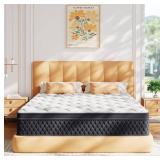 ELEMUSE 12 Inch Queen Mattress in a Box, Memory Foam Hybrid Mattress with Individually Pocketed Springs for Isolate Motion, Pressure Relief, CertiPUR-US Certified