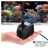 New PULACO 400GPH Submersible Water Pump w/ 5ft Tubing, 25W durable fountain water pump for Pond Fountain, Aquariums Fish Tank, Statuary, Hydroponics