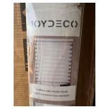 Joydeco 58” Wide White Sheer Zebra Blinds for Windows,Privacy Light Filtering Cordless Dual Layer Roller Shades for Home Office Bedroom, 58" W×75" H