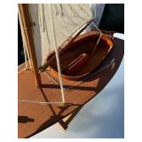 3’x3’ Decorative Wooden Ship Model Sailboat w/ Pedestal