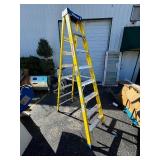 Westward 8 ft., Fiberglass Stepladder; 375 lb. Load Capacity, WW-3410 Series, Yellow