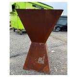 Abstract Modern Metal Side Table 24”x14”