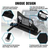 JONGCOVER JL Front Foot Pegs Door Footrest Pegs Foot Rest Pedal With Grille Grid Style For 2007-2022 Wrangler JK JKU JL JLU