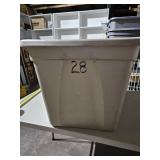 Used 18 Gallon Sterilite Grey tan Tote