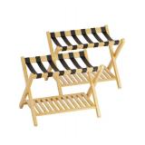 Smibuy Luggage Rack, Set of 2, Natural