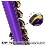 EASTROCK Closed Hole Flutes C 16 Key for Beginner, Kids, Student -Nickel Flute with Case Stand and Cleaning kit (Purple) - Retail: $106.57