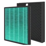 A 2 Pack 400 400S Air Filter Replacement for Co-way Airmega, Max 2 Green H13 True HEPA Filter, Fit Co-way 400 400S 400(G) Air Purifier, Active Carbon Filter|AP-2015-FP by TOMOON