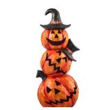 Toiyason 14inch Light Up Evil Pumpkin Scary Jack O