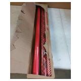 Hallmark Holiday Wrapping Paper with DIY Bow Templates on Reverse (3 Rolls: 120 sq. ft. ttl) Red Plaid Stripes Polka Dots for Christmas Valentines Day Birthdays Graduations