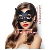 Stegosaurus Cat Mask for Women, Masquerade Mask for women Bunny Mask Cat Face Mask for Night Club Cocktail Cosplay (Fox Mask)