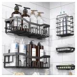 Shower Caddy 5 Pack,Adhesive Shower Organizer for Bathroom Storage&Home Decor&Kitchen,No Drilling,Large Capacity,Rustproof Stainless Steel Bathroom Organizer,Shower Shelves for Inside Shower-Standard