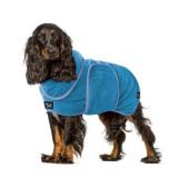 Tuff Pupper Bathrobe, Medium, Blue - Fast Drying Dog Towel Robe/Dressing Gown, 800 GSM Plush, Super Absorbent, Adjustable Hood & Belly Strap, Super Soft, Microfiber, Quick Dry