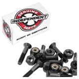 Independent Genuine Parts Cross Bolts Standard Phillips Skateboard Hardware (Black/Red, 1")