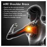 Shoulder Brace for Women and Men Recovery Shoulder. Adjustable Shoulder Support for Rotator Cuff, AC Joint Pain Relief, Shoulder Injuries. Perfect Fit Shoulder Compression Sleeve (One Size Regular)