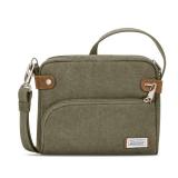 Travelon Anti-Theft Heritage Small Crossbody Bag, Sage 9.75 x 7.75 x 2.5