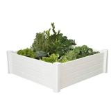 Vigor 4 ft. x 4 ft. x 15 in. White Vinyl Raised Garden Bed - Retail: $110.27