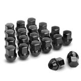 Dynofit M14Ã1.5 OEM Lug Nuts Fit Do-dge Bui-ck Cadi-llac Chry-sler TES-la 20Ã Black Nuts Hex 7/8