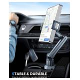 ESamcore Tablet Holder for Car, for iPad Cup Holder Car Mount with 1.57in Depth Large Clamp 15in Height Adjustable for iPad Holder for Car for 6in-12.9in Cell Phone iPhone iPad Stand Travel Accessorie