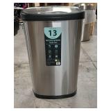 Nine Stars 13.2 gal / 50L Motion Sensor Kitchen Garbage Can Stainless Steel