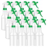 Eccliy 12 Pcs 27 Oz Plastic Spray Bottle, Empty and Reusable for Cleaning, Water, Auto Details or Bathroom and Kitchen, Commercial and Residential(Green)