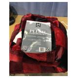 Members Mark 3pc Comforter Set Red/Black Plaid