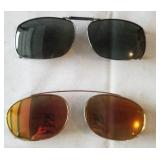 SET OF 2 CLIP ON SUNGLASSES