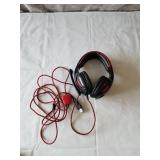 SADES SA-902 Black Red Rayon-Covered Wired USB Gaming Headset w/ Built-in Mic