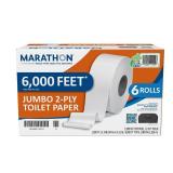 Marathon Jumbo Roll Bath Tissue - 6 rolls.