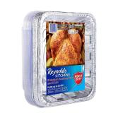 Reynolds Kitchens Aluminum 10 lb. Roaster w/ lids 12in x 9in x 3in (8 ct.)