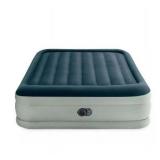 Intex Elevated 18 Inch Premium Comfort Queen Air Mattress with Internal Pump (Has been used before)