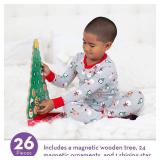 Melissa & Doug Countdown to Christmas Wooden Advent Calendar - Magnetic Tree, 25 Magnets , Orange