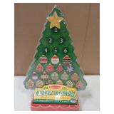 Melissa & Doug Countdown to Christmas Wooden Advent Calendar - Magnetic Tree, 25 Magnets , Orange