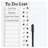 Dry Erase Checklist Board Chore Chart for Kids to Do List Board My Chores RV Checklist Plastic Detachable Daily Checklist with Markers and 3 Erasable Paper for Routine Planning (White, to Do List)