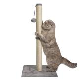 Qucey 29 Inches Cat Scratching Post, Cat Scratch Post Kitten Scratcher with Sisal Rope, Scratching Post for Indoor Cats with Hanging Ball