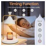 Ohenjoy Candle Warmer, Candle Warmer Lamp with Timmer 2/4/8h, Dimmable Candle Lamp Fit with All Candle, Candle Lamp Warmer with 2 Bulbs, No Flame Scented Candle Warmer Lamp for Jar Candles (White)