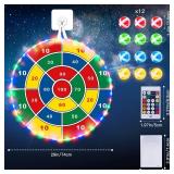 29" LED Dart Velcro Board for Kids, Kids Double Sided Dart Board with LED Sticky Balls, Indoor/Sports Outdoor Fun Party Play Game Toys, Birthday Gifts for 3 4 5 6 7 8 9 10 11 12 Year Old Boys Girls