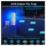 Fruit Fly Traps Indoor for Home: Plug in Mosquito Bug Zapper Gnat Moth Catcher with 9W Night UV Light, 2 Devices 20 Sticky Glue Board Refills for Indoors Flying Insect Trap