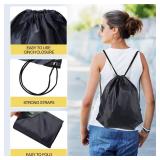 Shappy 100 Pcs Drawstring Backpack Bulk Sports Drawstring Bags Gym Cinch Bag Polyester Drawstring Bag for Men Women (10 Colors)