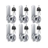 6 Pieces cam Lock(Each Cam Lock Comes with 2 Same Keys) File Cabinet Cylinder Cam Lock, 5/8 Inch Keyed Cam Lock, for Security File Drawer Mailbox RV Camper Door Storage Toolbox Replacement Lock