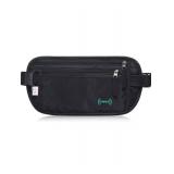 RFID Blocking Travel Wallet   Money Belt & Passport Holder, Travel Fanny Pack for Women Men   Black