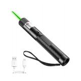 Long Range Green Pointer Beam with USB Charging, Presentation Remotes for Indoor Meetings, Presentation, Flashlight for Camping Hiking Outdoor